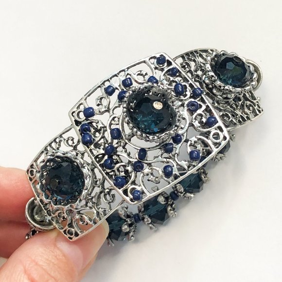 Blue Skieflower Silver Bracelet - Picture 4 of 5